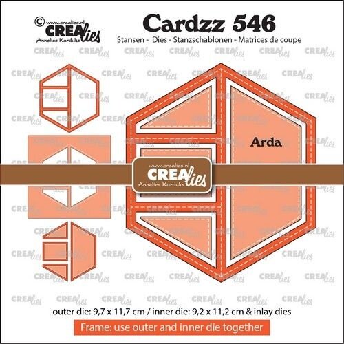 Crealies Crealies Cardzz Frame & Inlays Arda CLCZ546 9,7x11,7cm