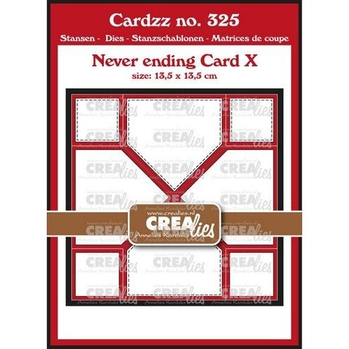 Crealies Crealies Cardzz Never ending card X CLCZ325 13,5x13,5cm