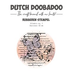 Dutch Doobadoo Rubber stamp 1 ATC cirkel Butterfly 497.004.004