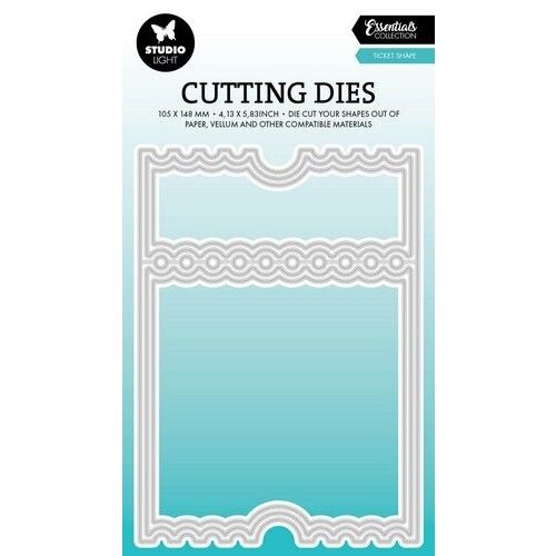 Studio Light Cutting dies Ticket card shape Essentials nr.822 SL-ES-CD822 105x148mm