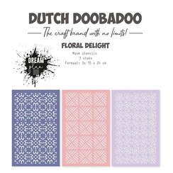 Dutch Doobadoo Mask art Floral delight 3st 15x24cm 470.784.307