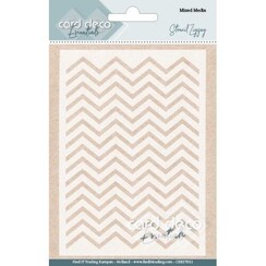 CDEST011 Card Deco Essentials - Mixed Media Stencil- Zigzag-opruiming