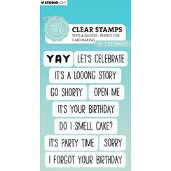 Studio Light Clear Stamp Let's celebrate Sweet Stories nr.661 SL-SS-STAMP661 102x74mm