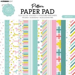 Studio Light Pattern paper pad Birthday Sweet Stories nr.180 SL-SS-PPP180 152x152mm