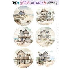 BBSC10037  - Scenery Push out - Berries Beauties - Beach House - Round