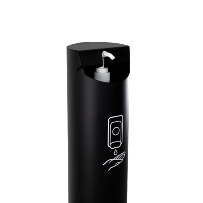 Stalen desinfectiezuil | Zwart