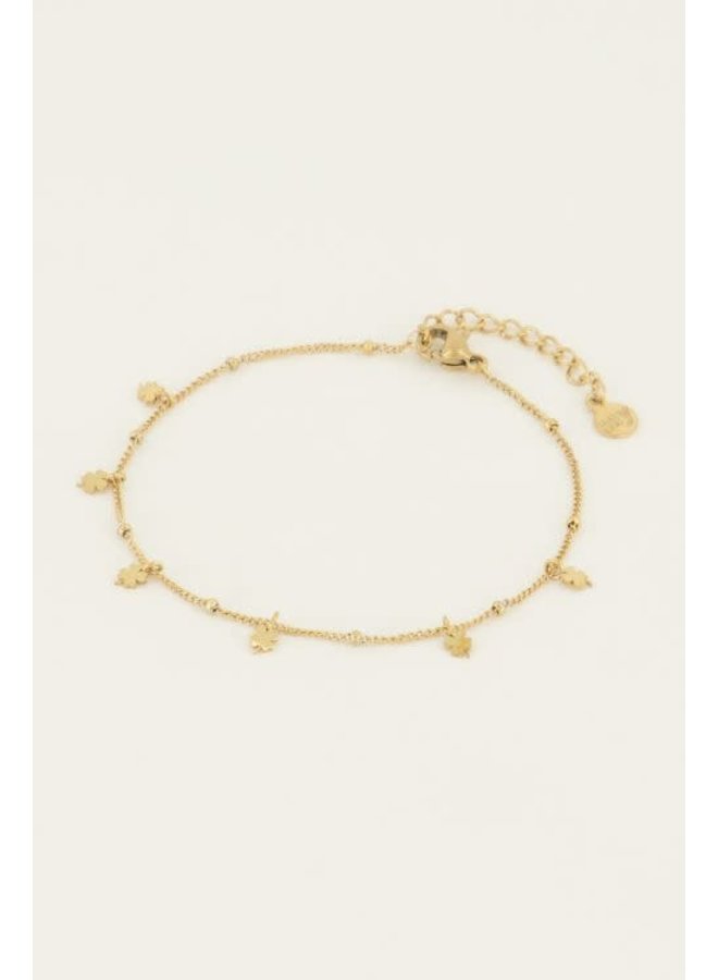 Armband Klavertjes Goud