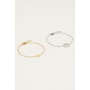 Moeder & Dochter Armband Zilver/Goud