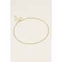 Platte Schakelketting Dun Goud