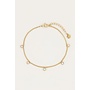 Armband Vijf Strass Rondjes Goud