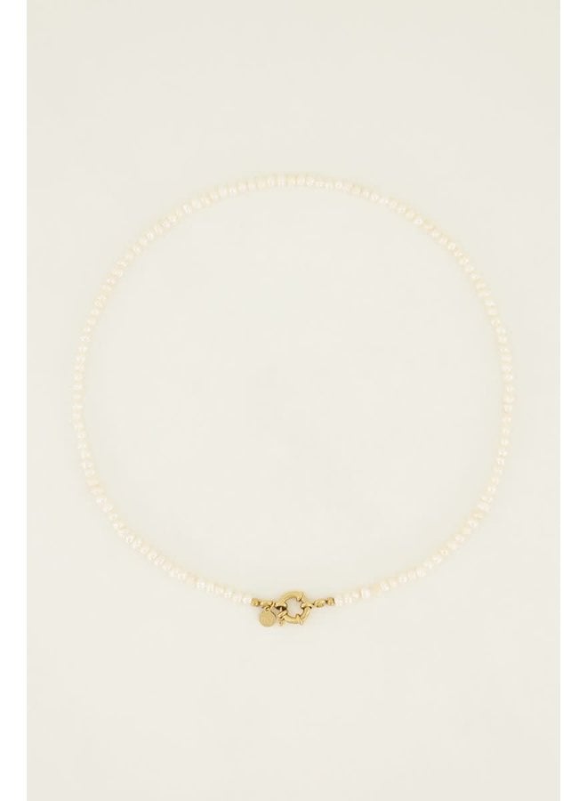 Parelketting met Slotje Goud