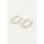 Oorbellen Ovaal Groot Zilver