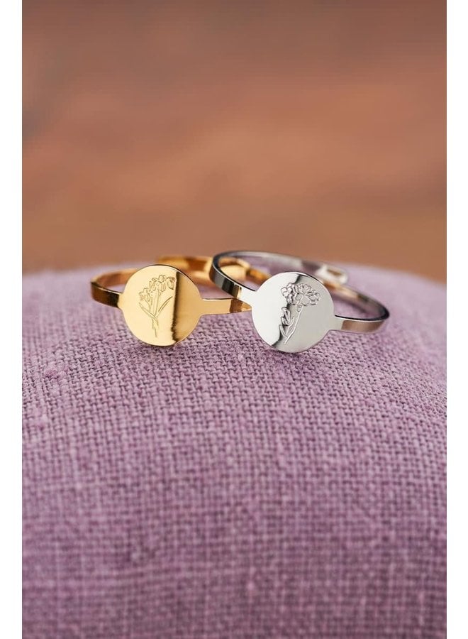 Birthflower Ring Goud