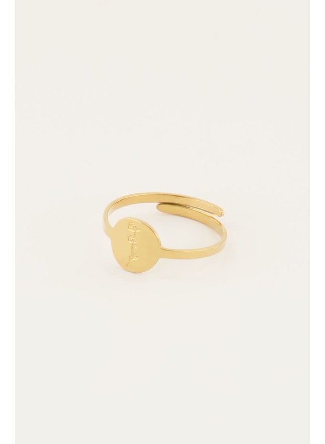 Birthflower Ring Goud