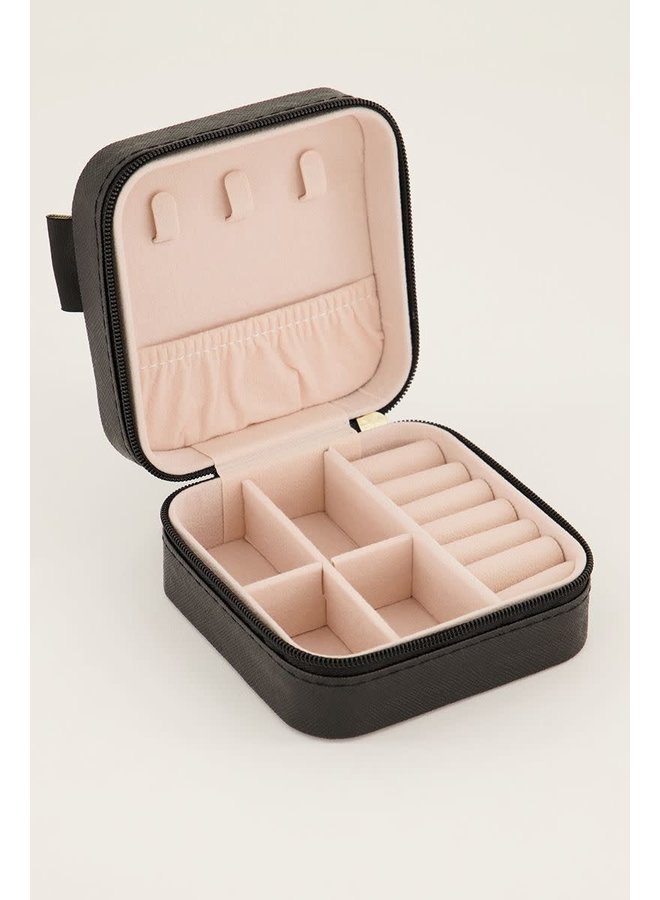 Zwart Vierkant Sieraden Etui
