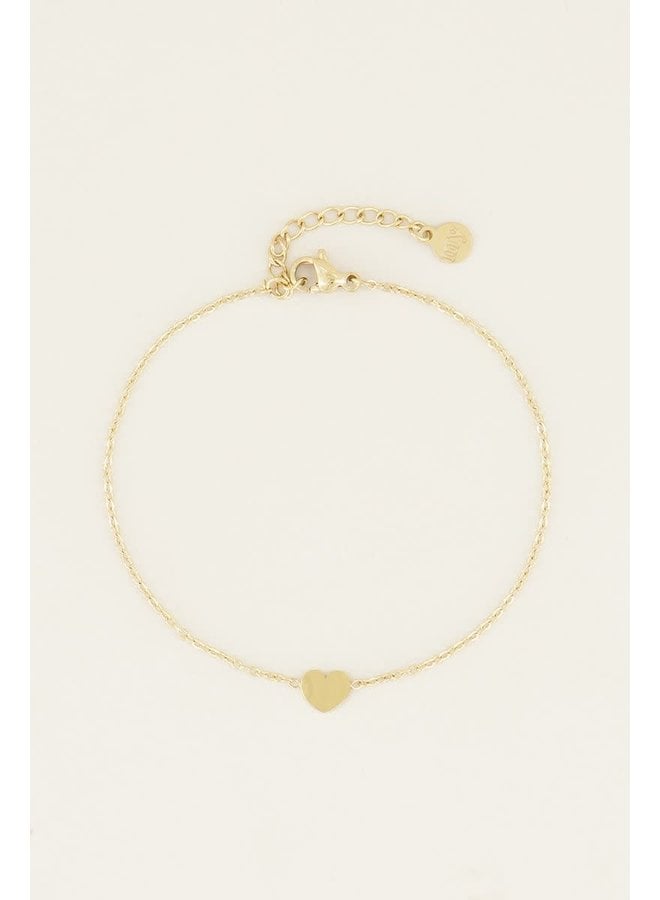 Armband Klein Hartje Goud