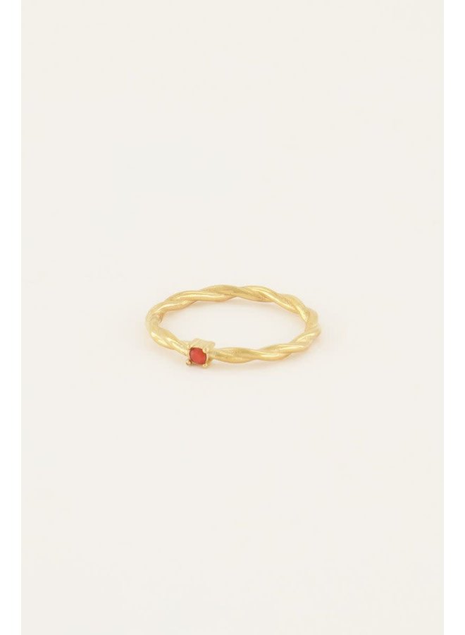 Single Pomegranate Ring Goud