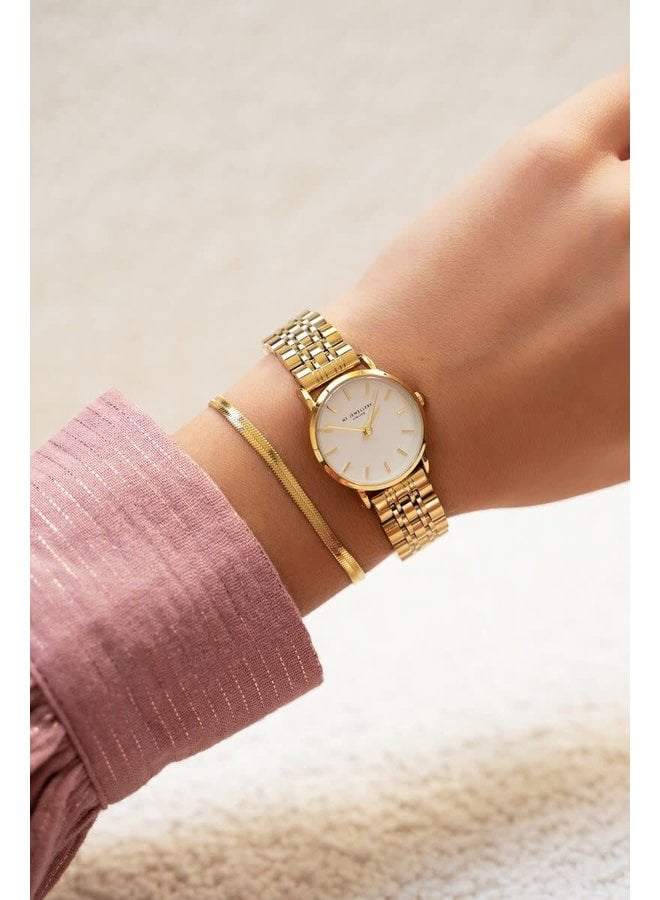 Minimalistische Armband met Platte Schakel Goud