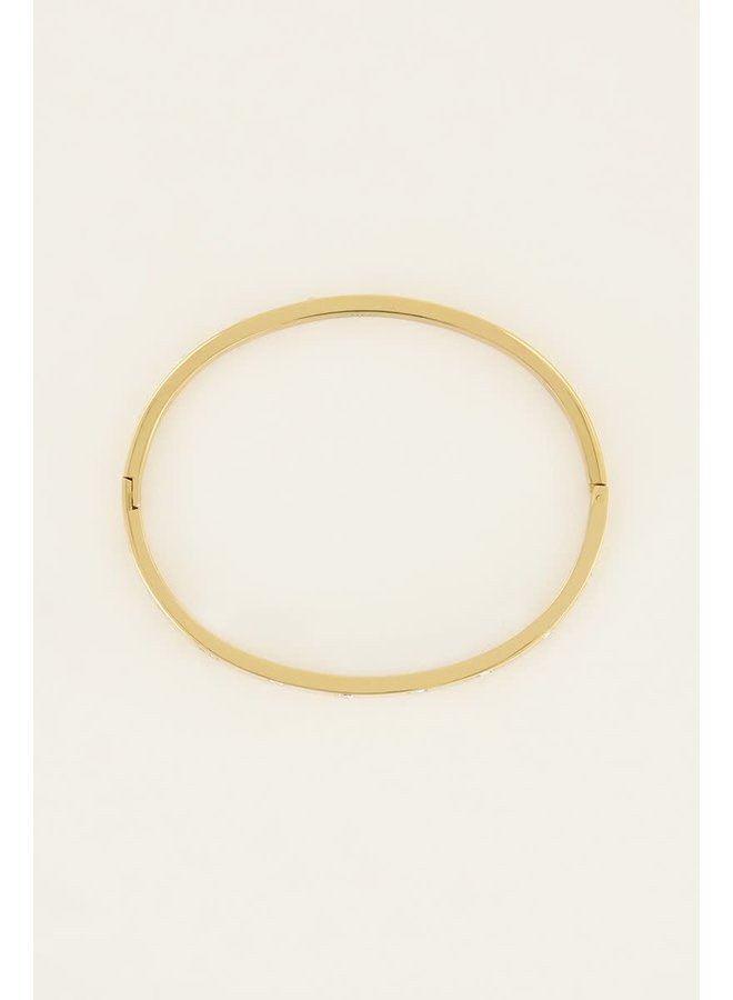 Bangle met Transparante Stenen Goud