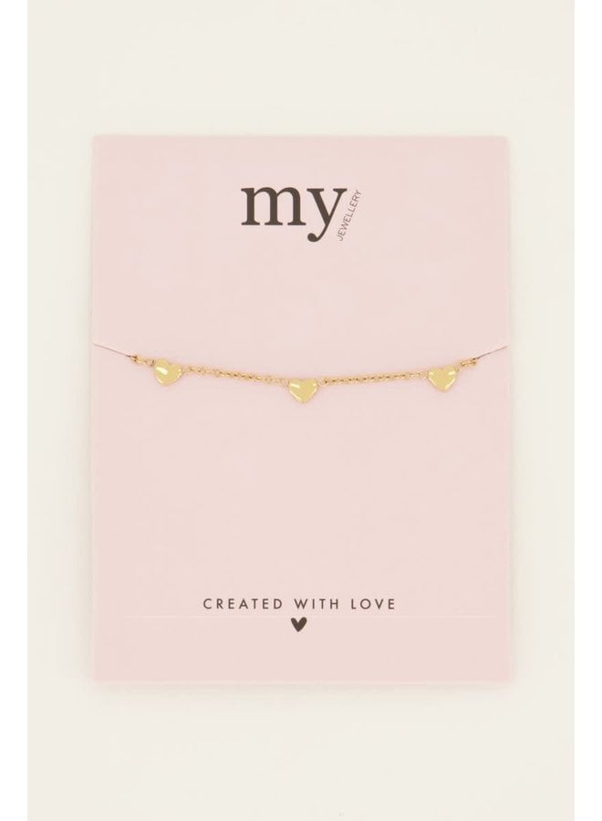 Armband met Hartjes Goud