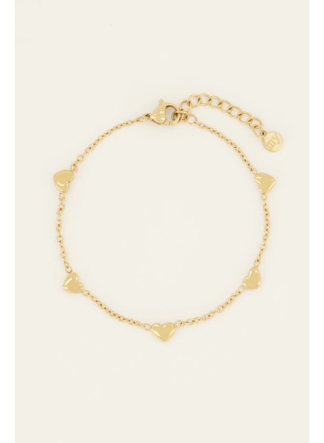 Armband met Hartjes Goud