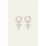 Bold Spirit Oorringen met Strass Kruis Zilver