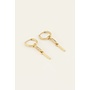 Oorringen met Steentje & Staafje Goud