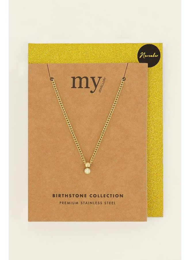 Ketting met Geboortesteen Goud