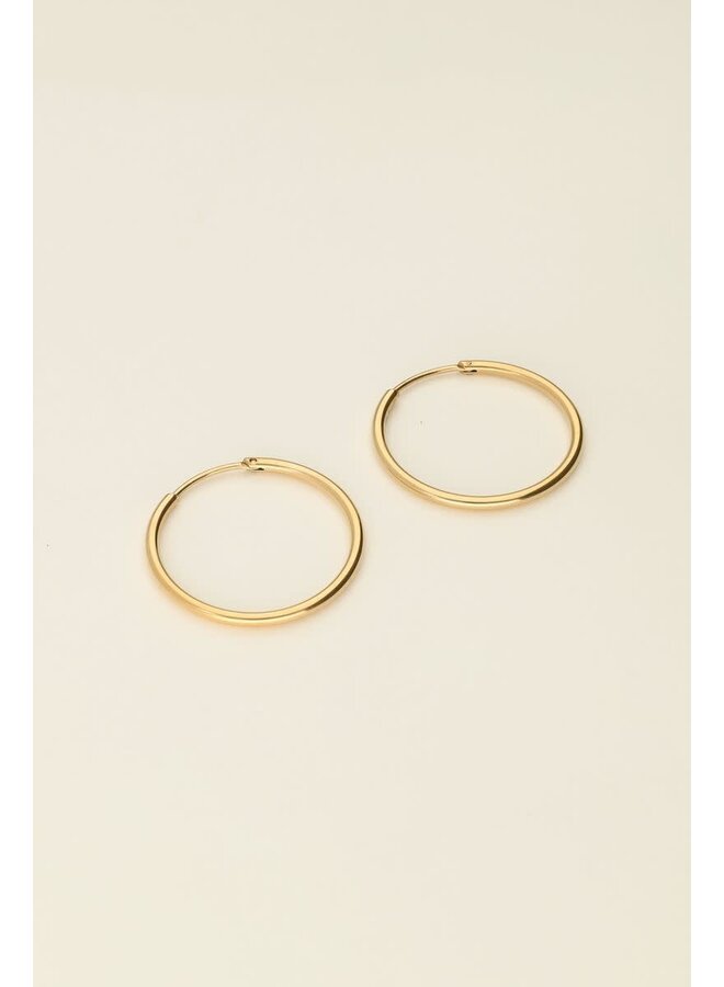 Basic Oorringen Medium Goud