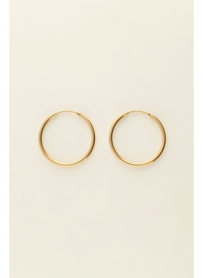 Basic Oorringen Medium Goud