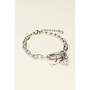 Armband met Bedels & Parel Zilver