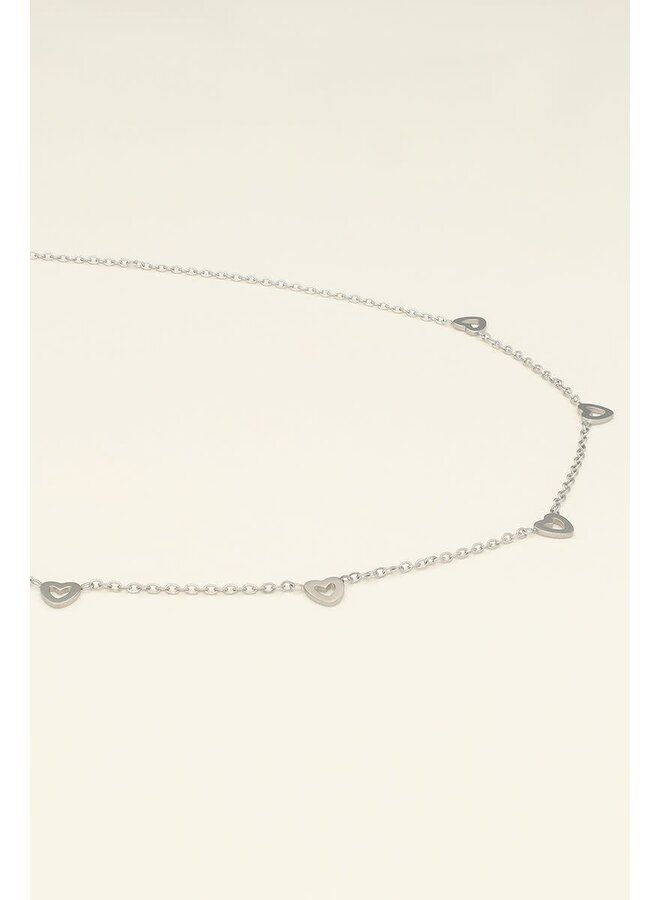 Ketting met Kleine Hartjes Zilver