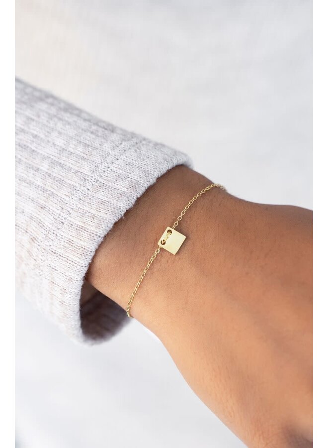 Armband met Vierkantje Goud