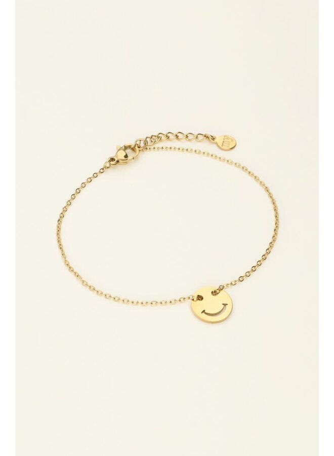 Armband met Smiley Goud