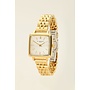 Vierkant Horloge met Schakelband Goud