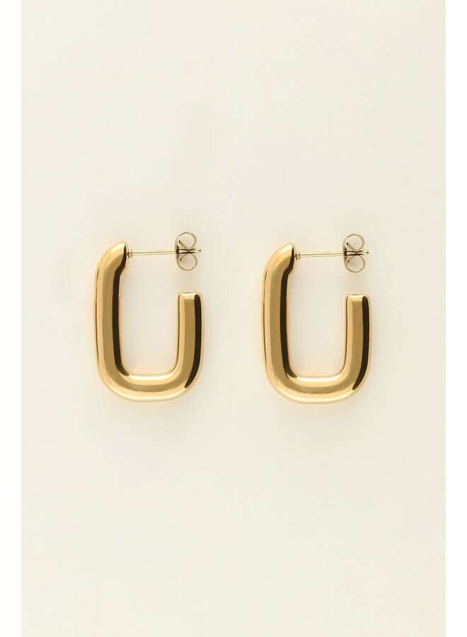 Rechthoekige Oorhangers Goud