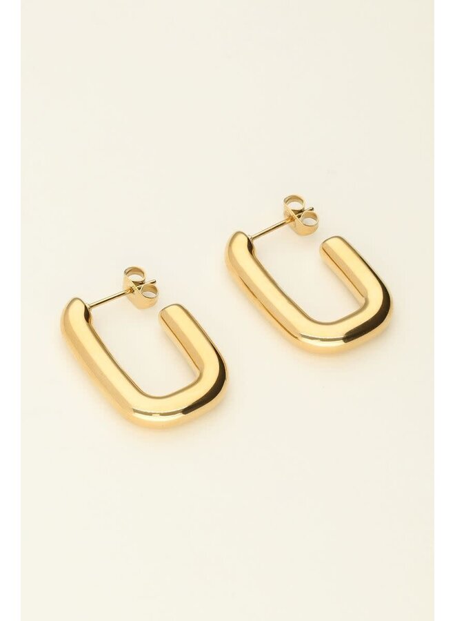 Rechthoekige Oorhangers Goud