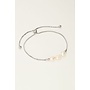 Armband met Drie Parels Zilver