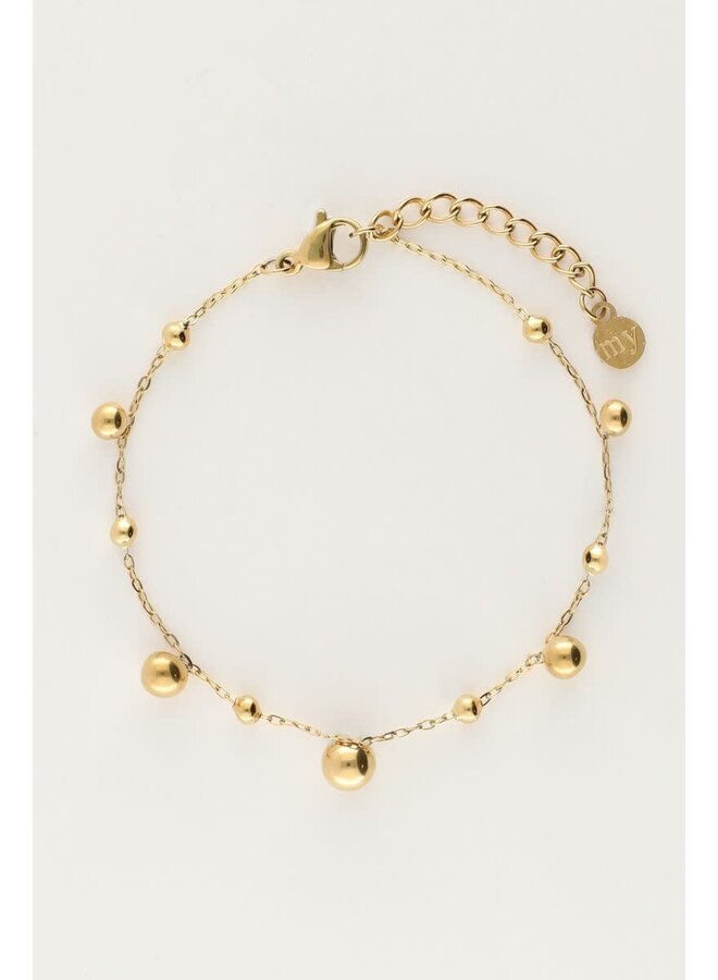 Armband met Bolletjes Bedels Goud