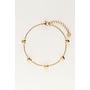 Valentijn Armband met Vijf Hartjes Goud