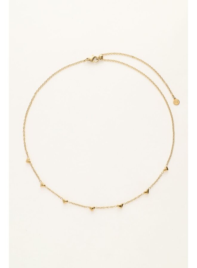 Valentijn Ketting met Kleine Hartjes Goud