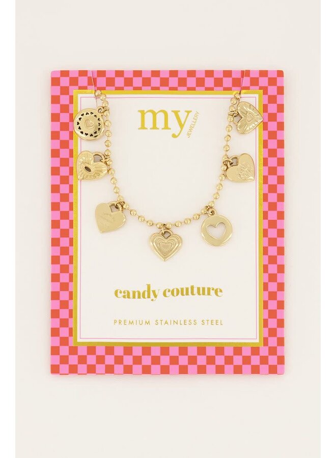 Candy Ketting met Bedels Goud