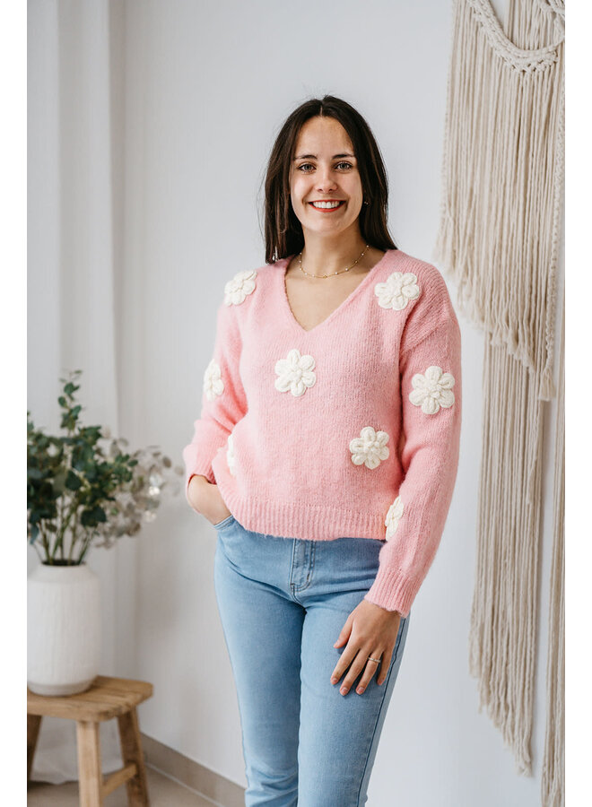 Flower Knit Pink