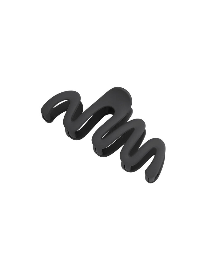 Haarclip Swirl Mat Zwart