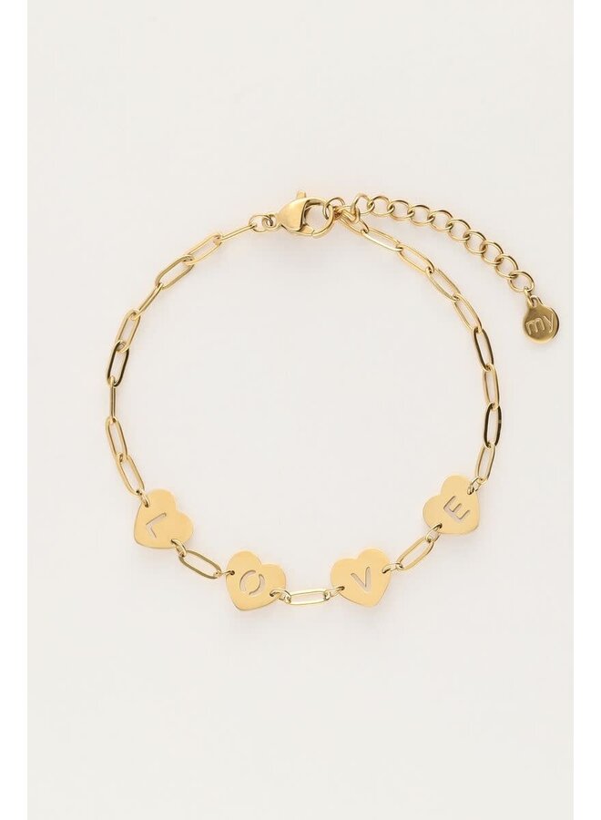 Armband Love Goud