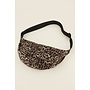 Bruine Crossbody Tas met Luipaard Print