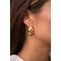 Druppel Oorbellen met Parels Goud