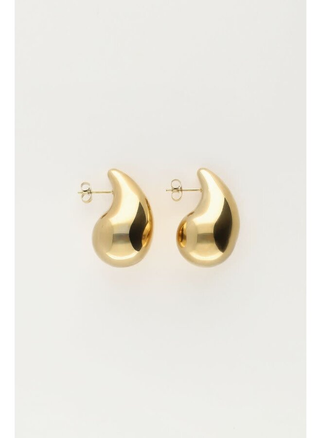 Druppel Oorbellen Medium Goud