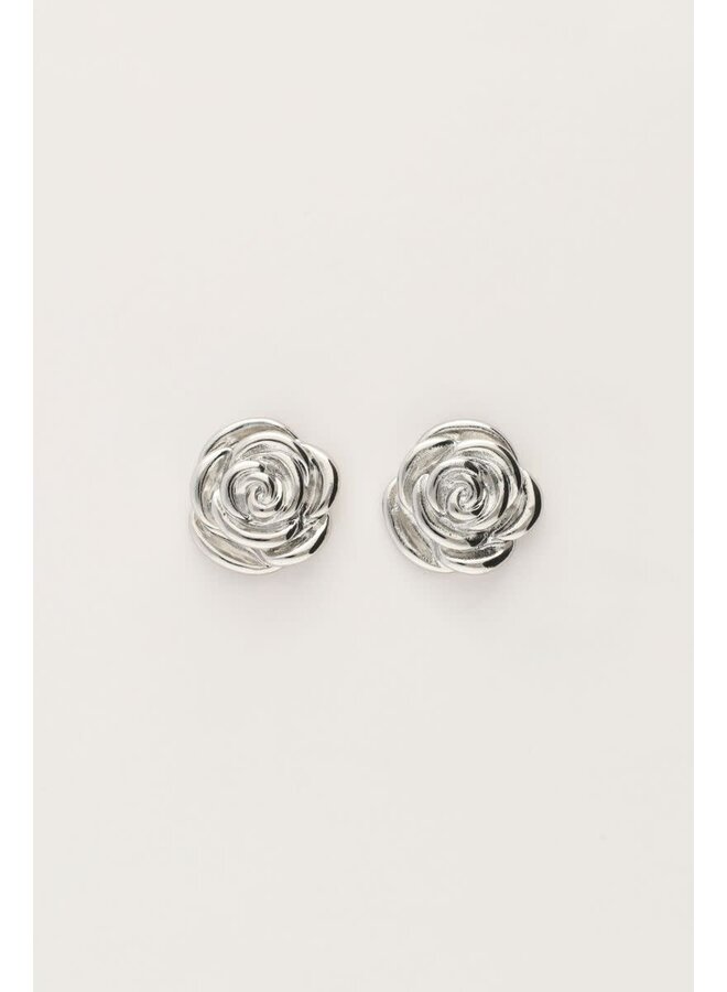 Vintage Statement Studs Roos Zilver