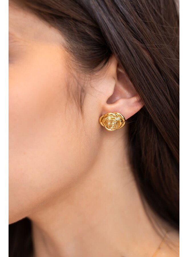 Vintage Statement Studs Roos Zilver